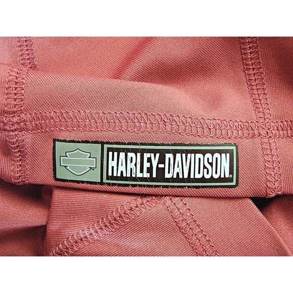 Harley Davidson Women Scoop Neck Rose Colored Shirt Ruched Sz XL Buddy Stubbs Az - Picture 11 of 11